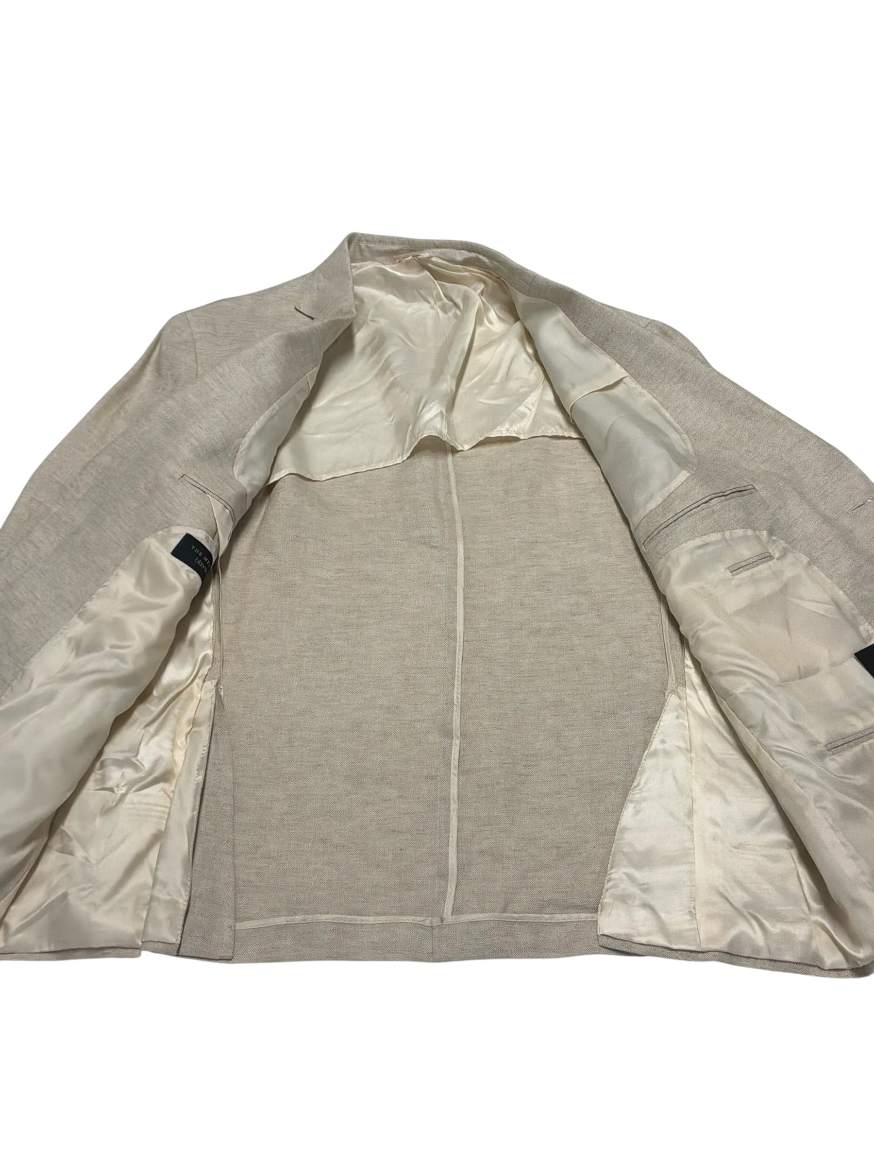The Men's Store at Bloomingdale's Linen Unstructured Sport Coat  46 R Tan