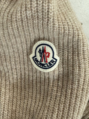 Moncler Mens Crewneck Wool Cashmere Sweater Large Tan