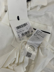 Moncler Mens Ramsey Short Sleeve Pocket Terry Polo Shirt Large White