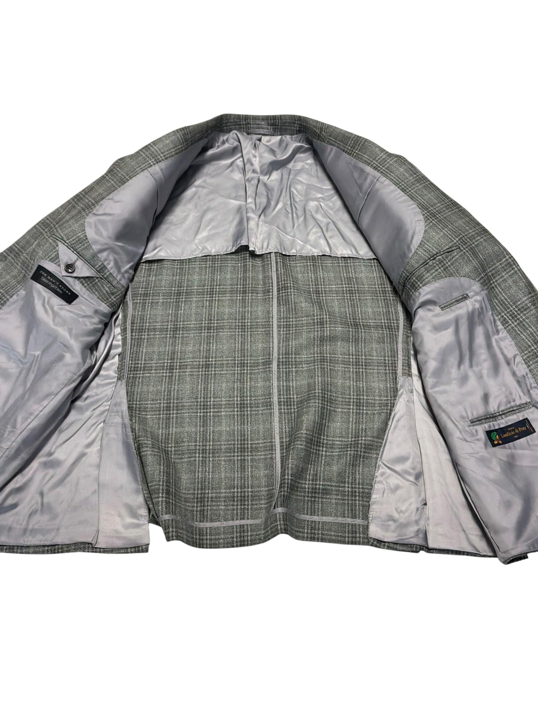 The Men's Store at Bloomingdale's Unstructured Sport Coat 50 R Green Plaid