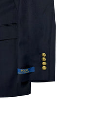 Polo Ralph Lauren Mens Modern fit Wool Sport Coat Blazer 42 R Navy Blue Solid