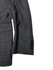 Canali Mens Capri fit Wool Sport Coat Suit Blazer 42 L Gray Blue Plaid