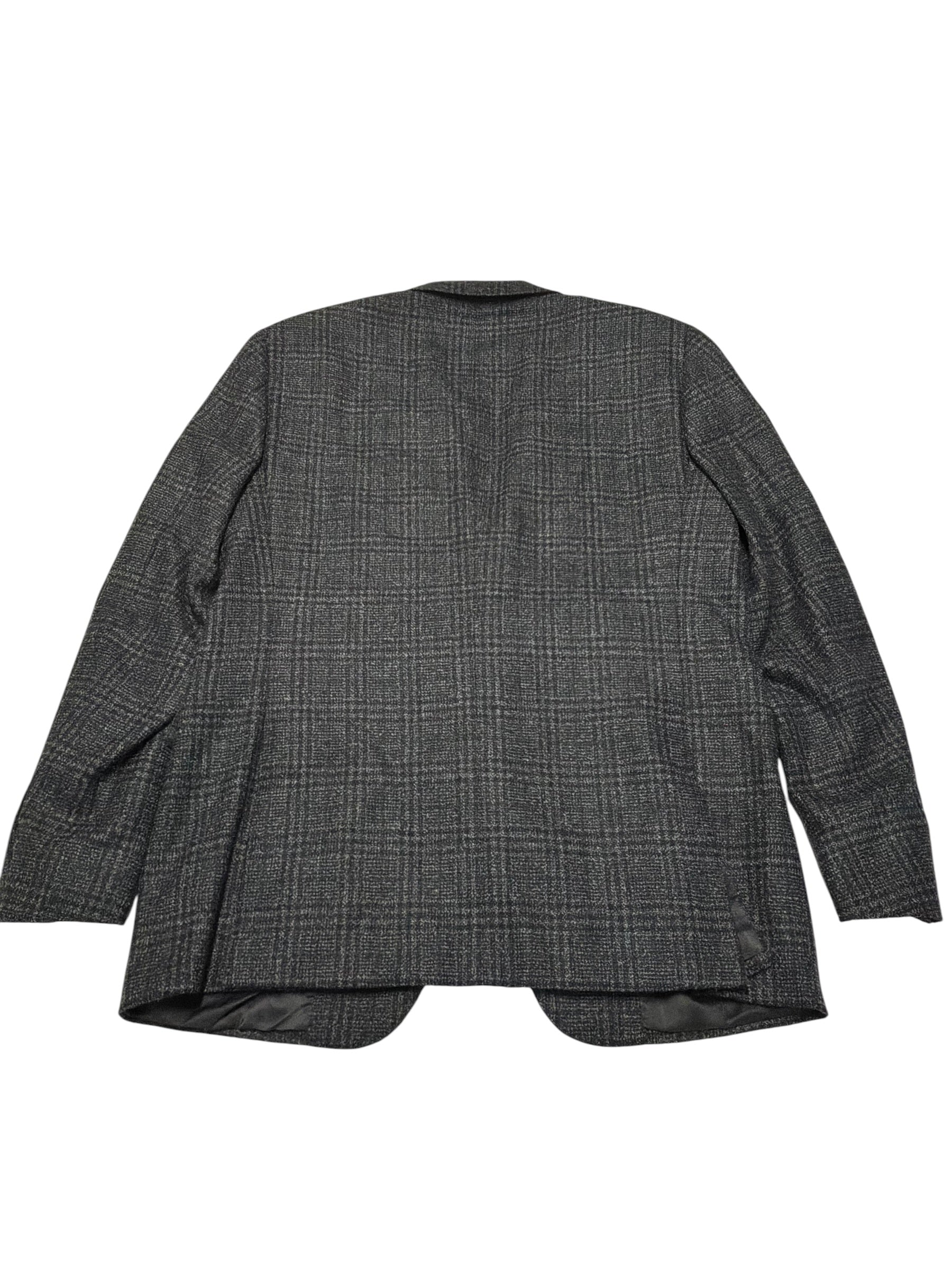 Canali Mens Capri fit Wool Sport Coat Suit Blazer 42 L Gray Blue Plaid