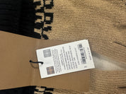 Burberry Womens Logo Intarsia Two Tone Cashmere Gloves Beige Black Medium Large