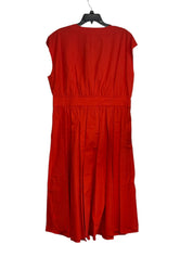 MICHAEL Michael Kors Roller Buckle Midi Dress Medium Orange Belted