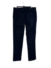 Canali Mens Garment Dyed Regular Fit Cotton Pants Size 34 Navy Blue