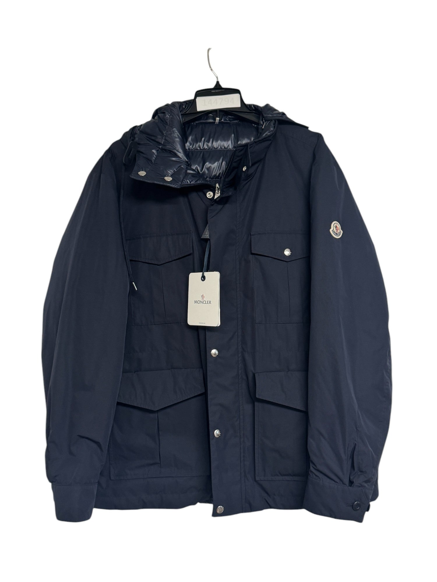 Moncler Isidore Mens Reversible Puffer Jacket Coat Size 4/ XL Dark Blue