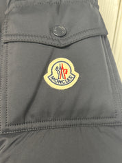 Moncler Mens Hanoverian Long Down Parka Coat Size 6 / 3XL Dark Blue