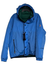Moncler Mens Rosiere Reversible Padded Jacket Coat Size 4 / XL Blue - Green