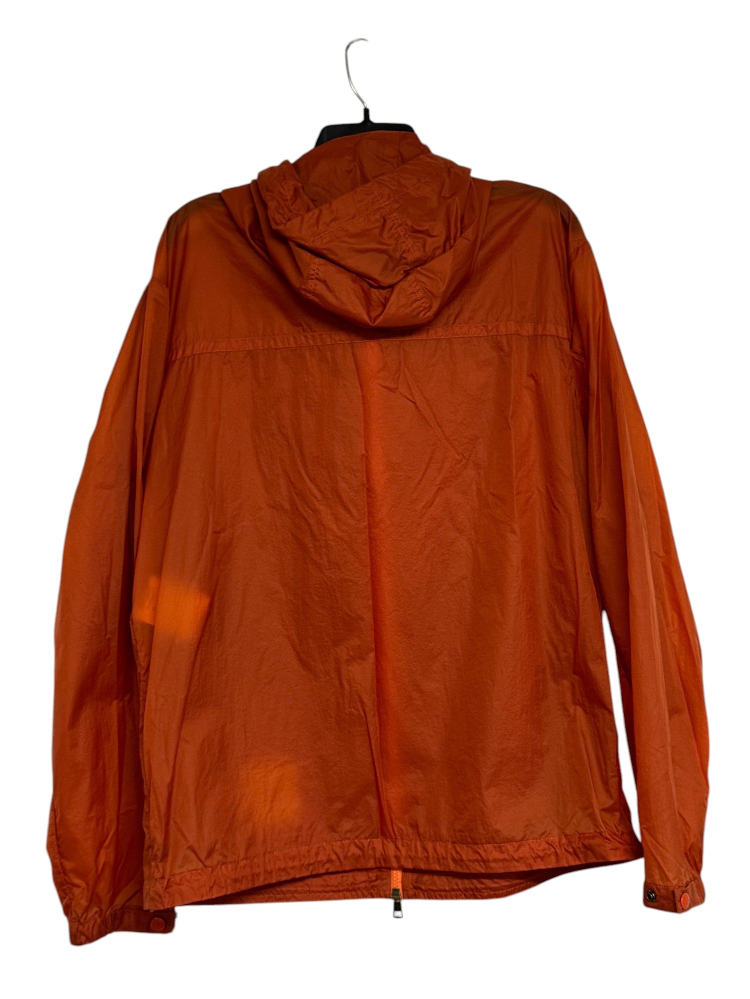 Moncler Mens Logo Shell Hooded Windbreaker Jacket Size XL / 4 Orange