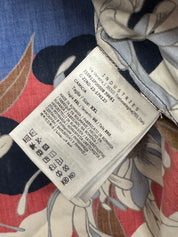 Moncler Mens Tropical Print Short Sleeve Camp Shirt XXL Red Blue Hawaiian