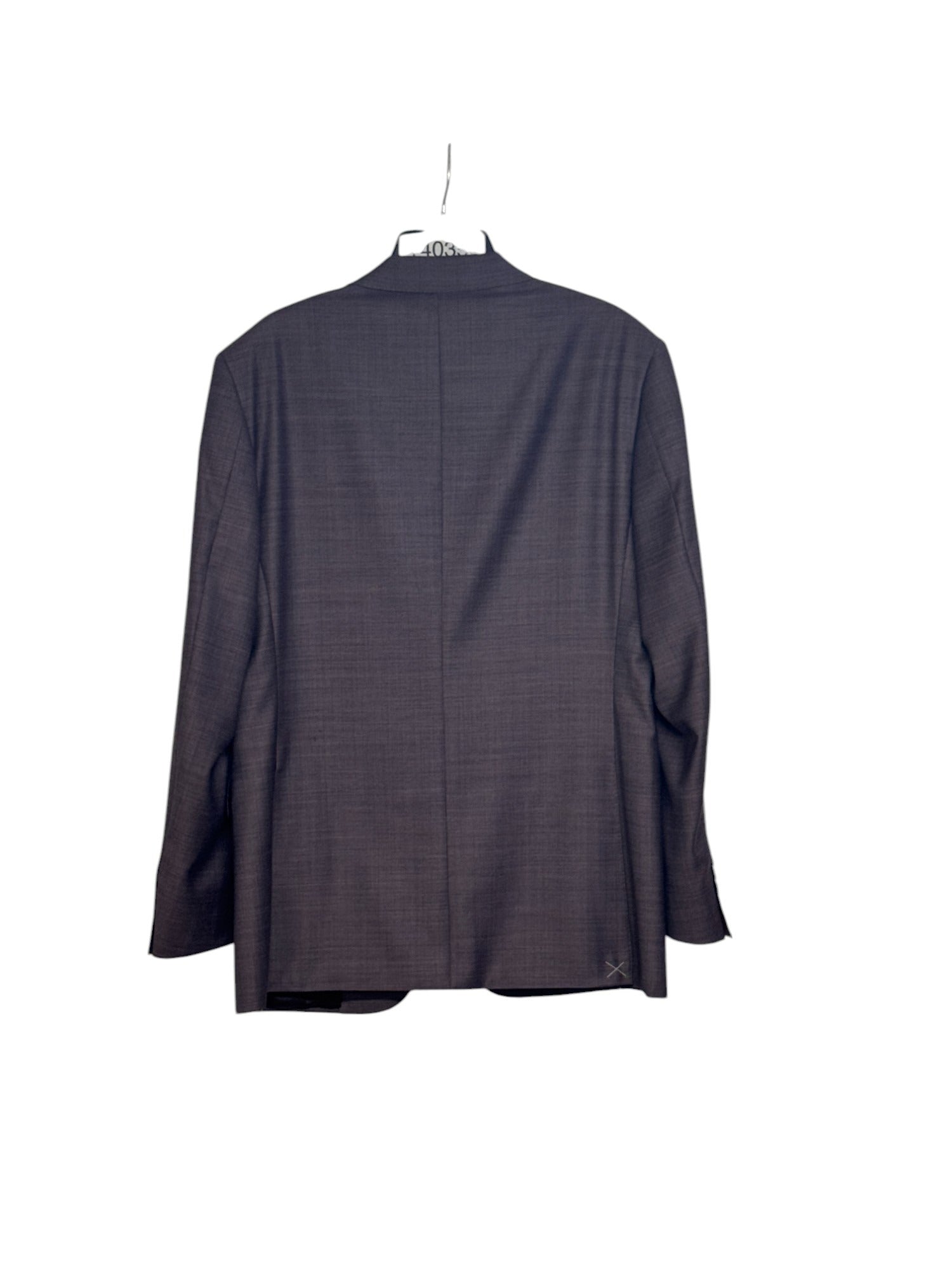 Canali Siena Sharkskin Classic Fit 2 Piece Suit EU 58 US 48R / 40W Purple Wool