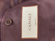 Canali Siena Sharkskin Classic Fit 2 Piece Suit EU 58 US 48R / 40W Purple Wool