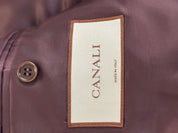 Canali Siena Sharkskin Classic Fit 2 Piece Suit EU 50 US 40R / 34W Purple Wool
