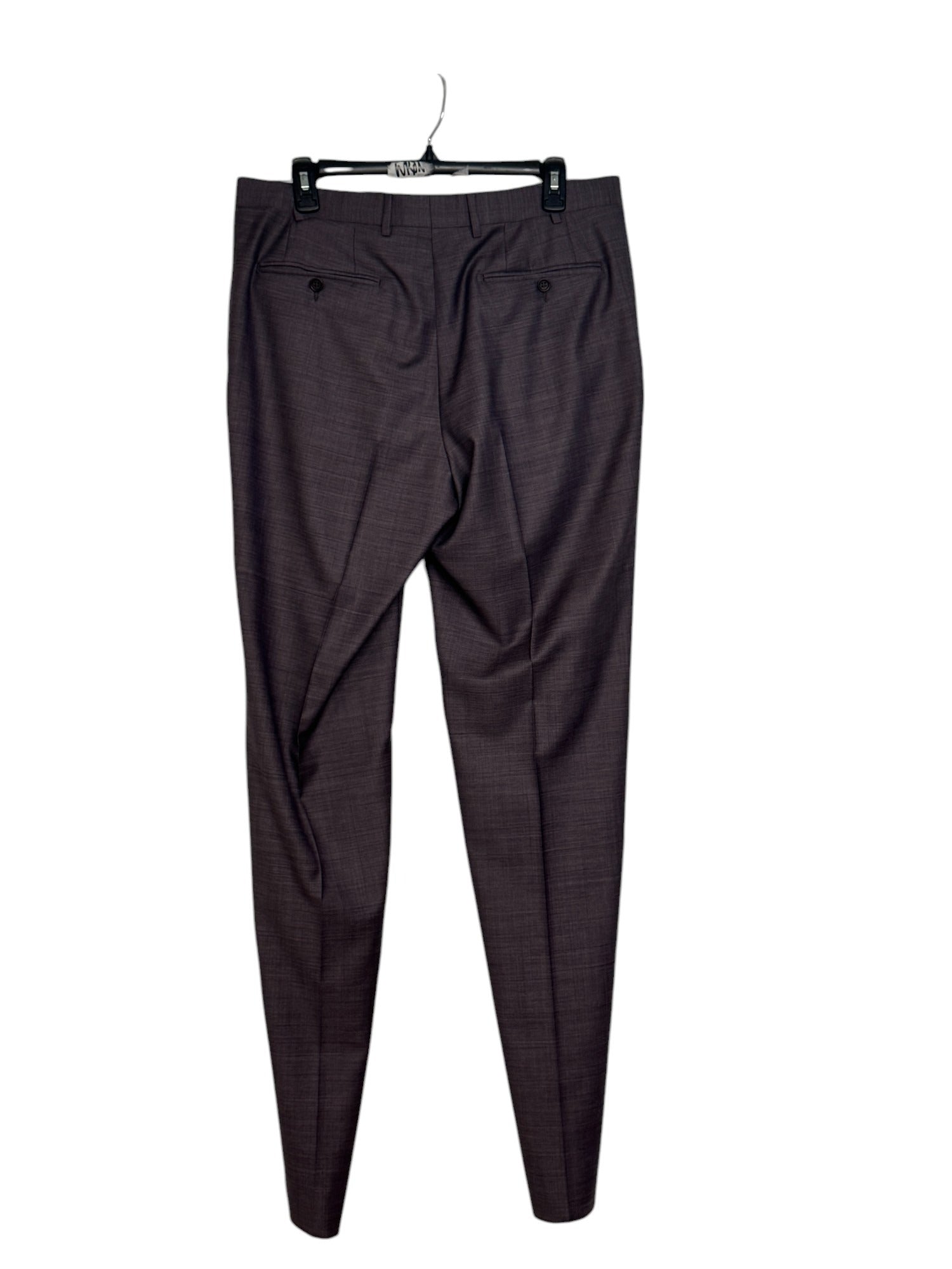 Canali Siena Sharkskin Classic Fit 2 Piece Suit EU 56 US 46R / 38W Purple Wool