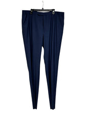 Hart Schaffner Marx New York Stripe Regular Fit Suit 48R / 43W Blue Flat Pant