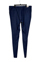Hart Schaffner Marx New York Stripe Regular Fit Suit 48R / 43W Blue Flat Pant