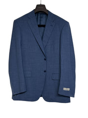 Canali Mens Siena Stretch 2 Piece Regular Fit Suit EU 56 US 46R / 38W Blue