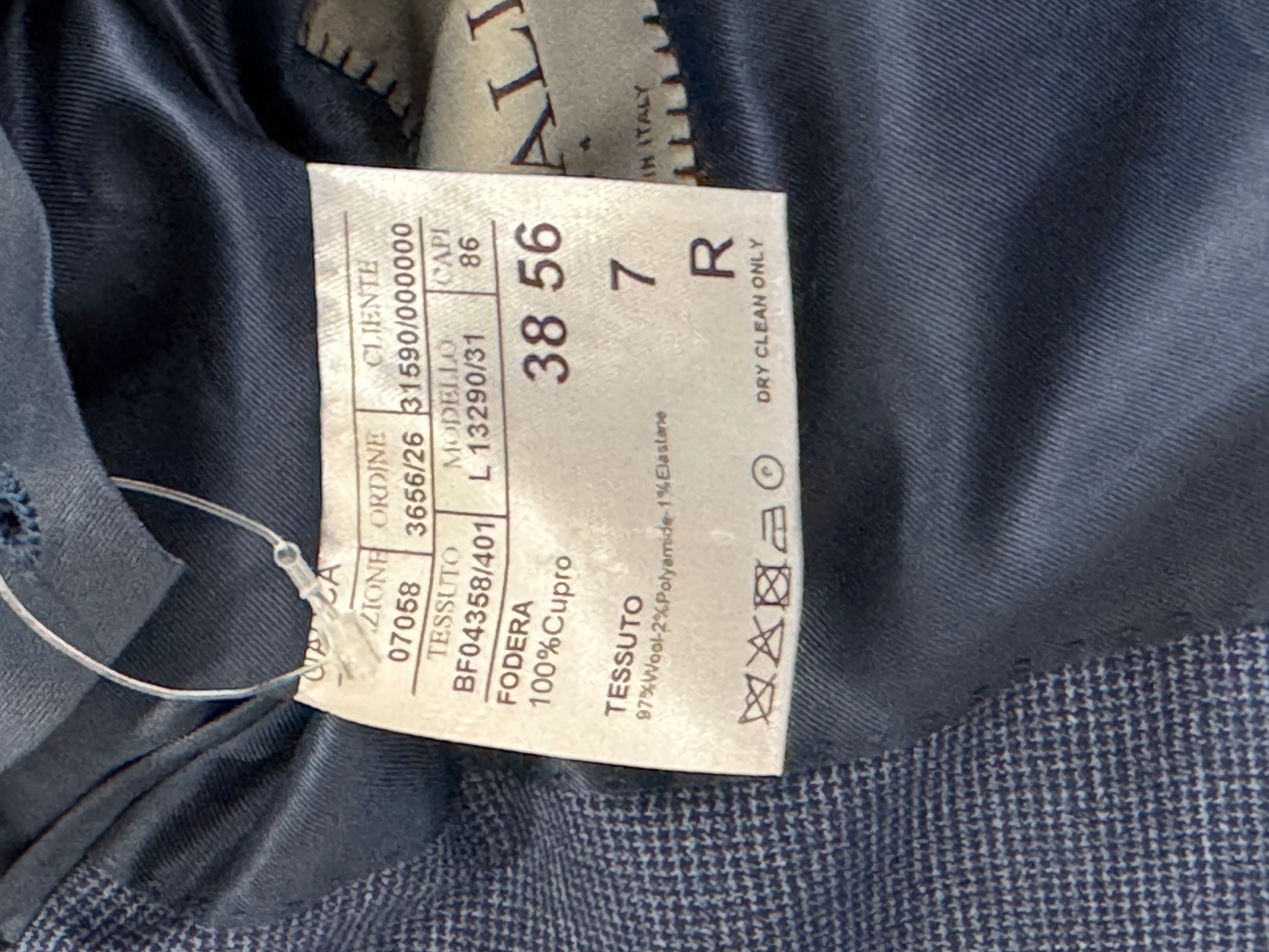 Canali Mens Siena Stretch 2 Piece Regular Fit Suit EU 56 US 46R / 38W Blue
