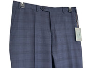 Canali Canali Siena Tonal Plaid Regular Fit Suit Dress Pants Size 34 Navy Blue