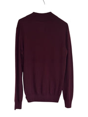 Canali Mens Quarter Zip 100% Cashmere Sweater EU 52 US 42 Burgundy Red