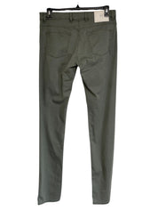 PT Torino Garment Dyed Stretch Cotton Slim Fit 5 Pocket Pants 34 Olive Green
