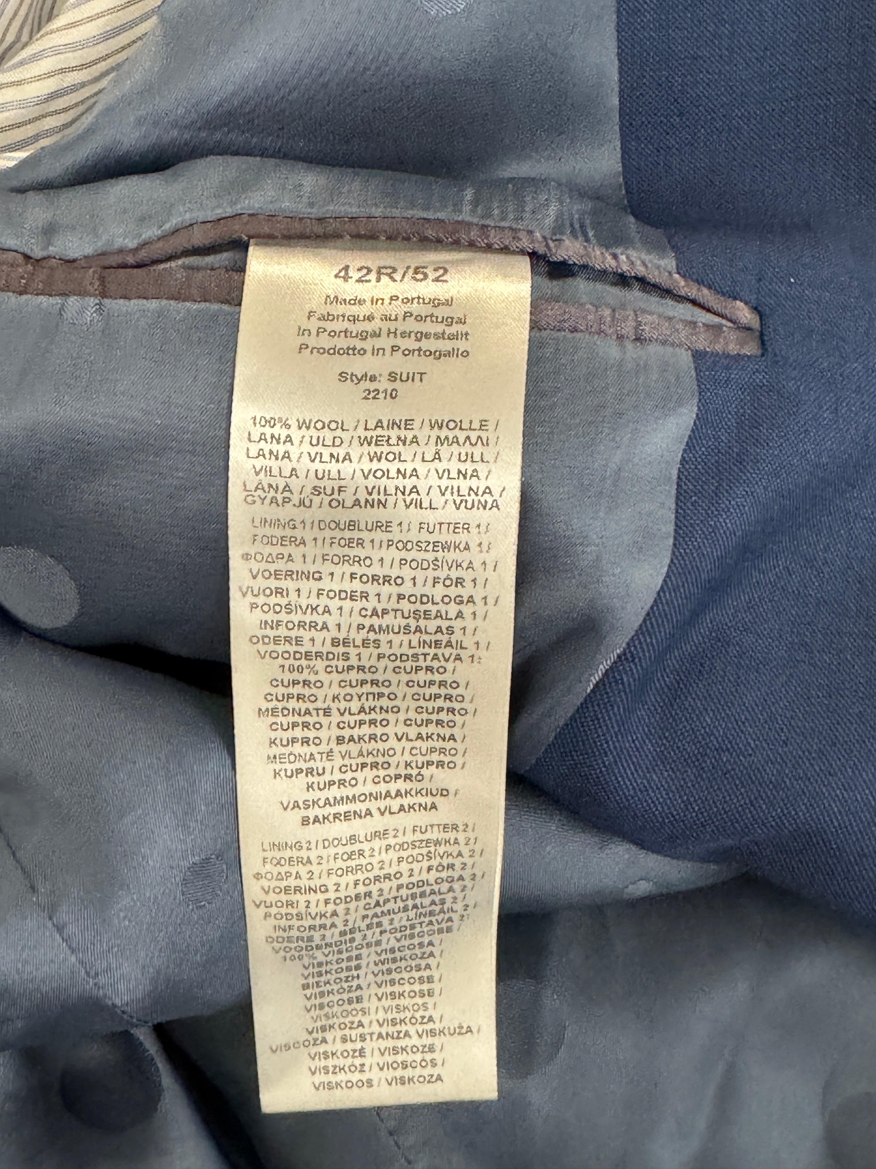 Paul Smith Brierley Sharkskin Tailored Fit Suit Jacket Blazer 42R Blue