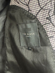 Ted Baker Mens Floral Print Slim Sport Coat Blazer Size 4 / Large Light Purple