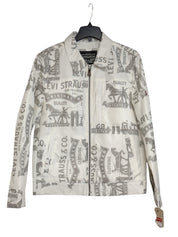 Levi's Men's Mechanic Full Zip Jacket Medium White / Grey