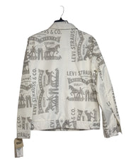 Levi's Men's Mechanic Full Zip Jacket Large White / Grey