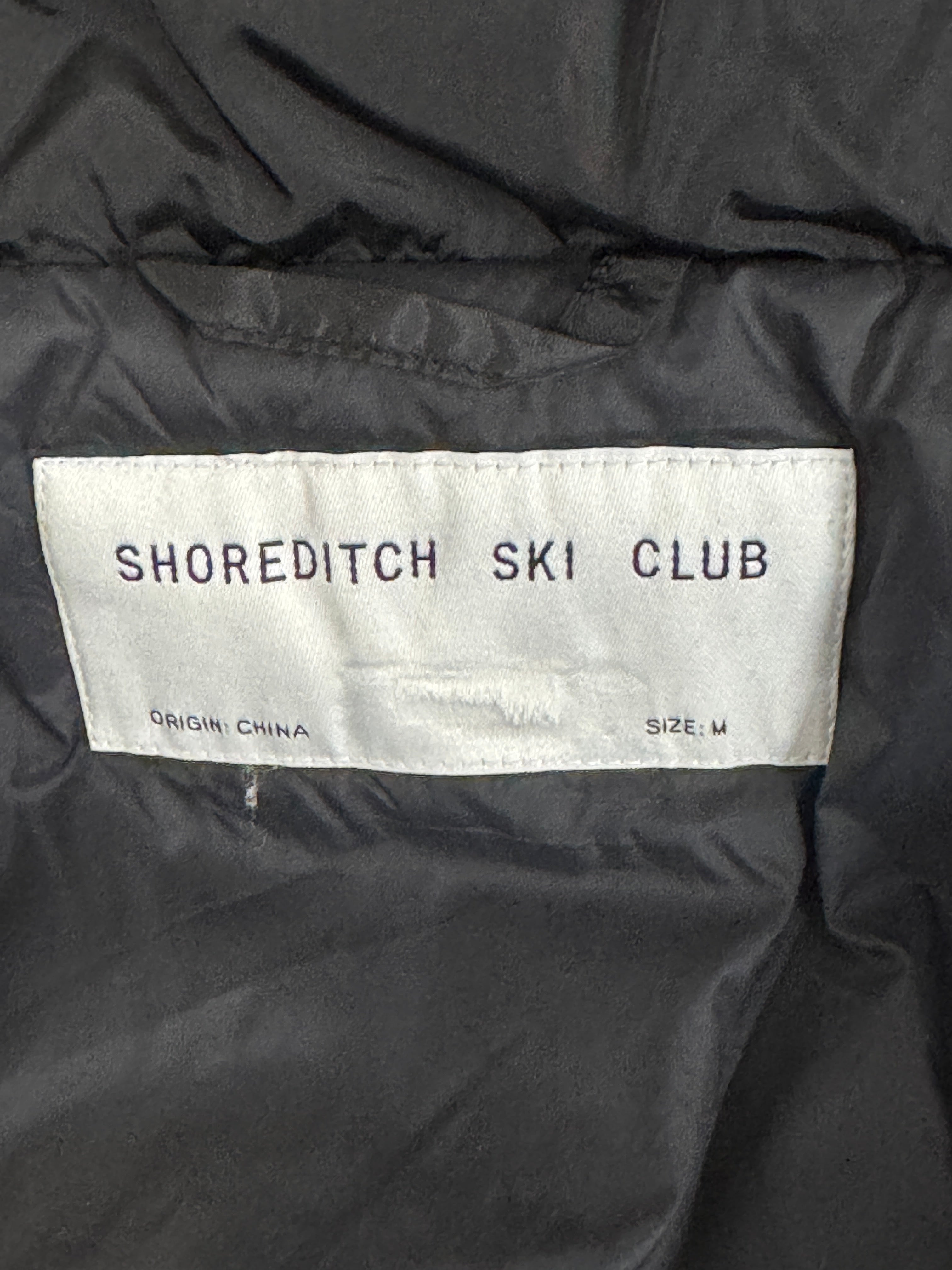 Shoreditch Ski Club Womens Willow Puffer Jacket Size Medium Black