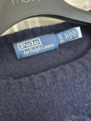 Polo Ralph Lauren Mens Polo Bear Intarsia Sweater Size XL Navy Blue