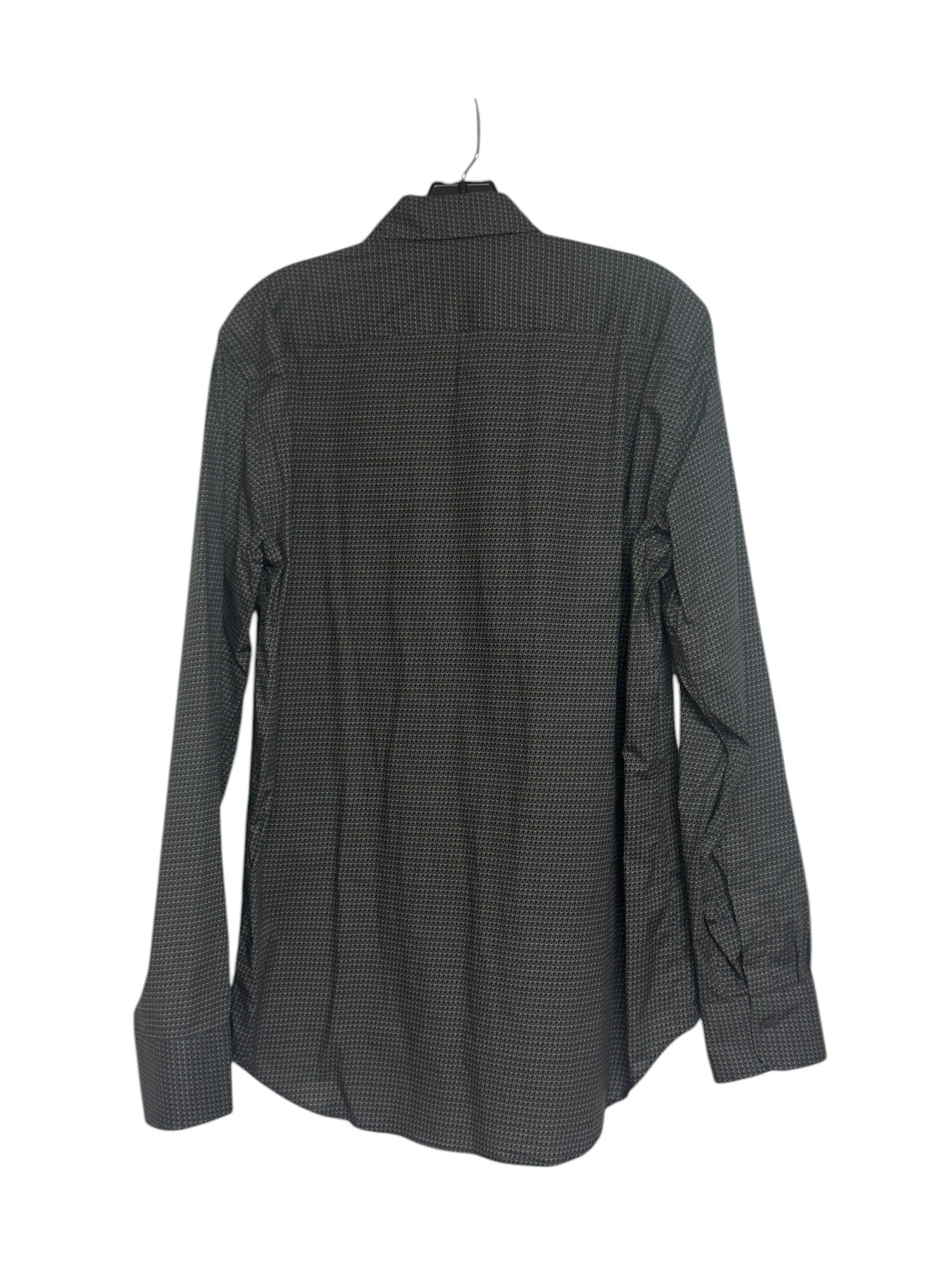 Canali CARE Mens Button Up Sport Shirt Size Large Grey / Black