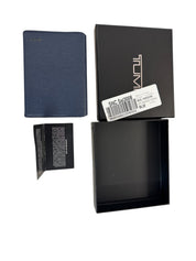 Tumi Province SLG Passport Case Wallet Leather Blue