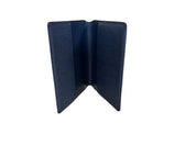 Tumi Province SLG Passport Case Wallet Leather Blue