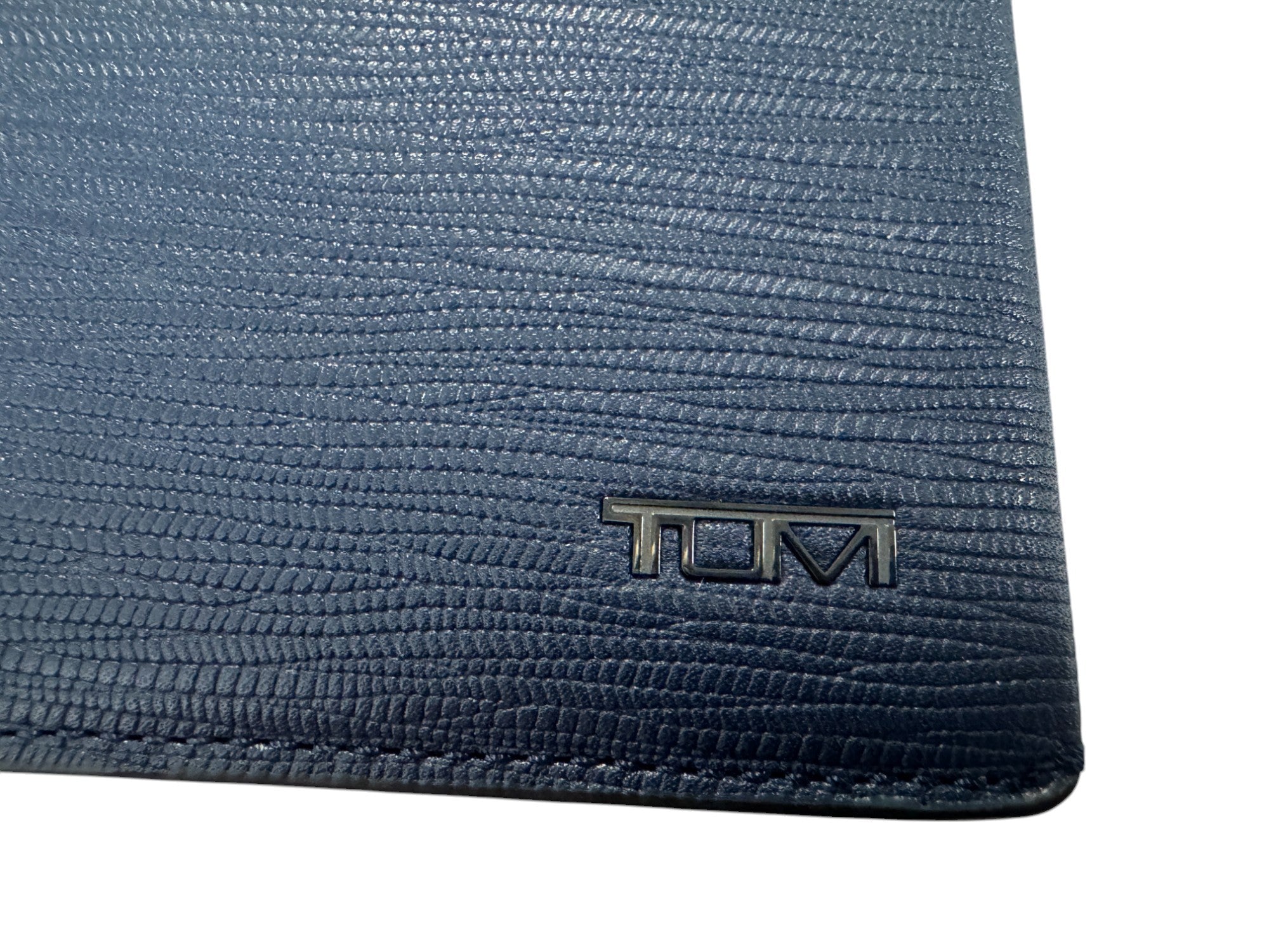 Tumi Province SLG Passport Case Wallet Leather Blue