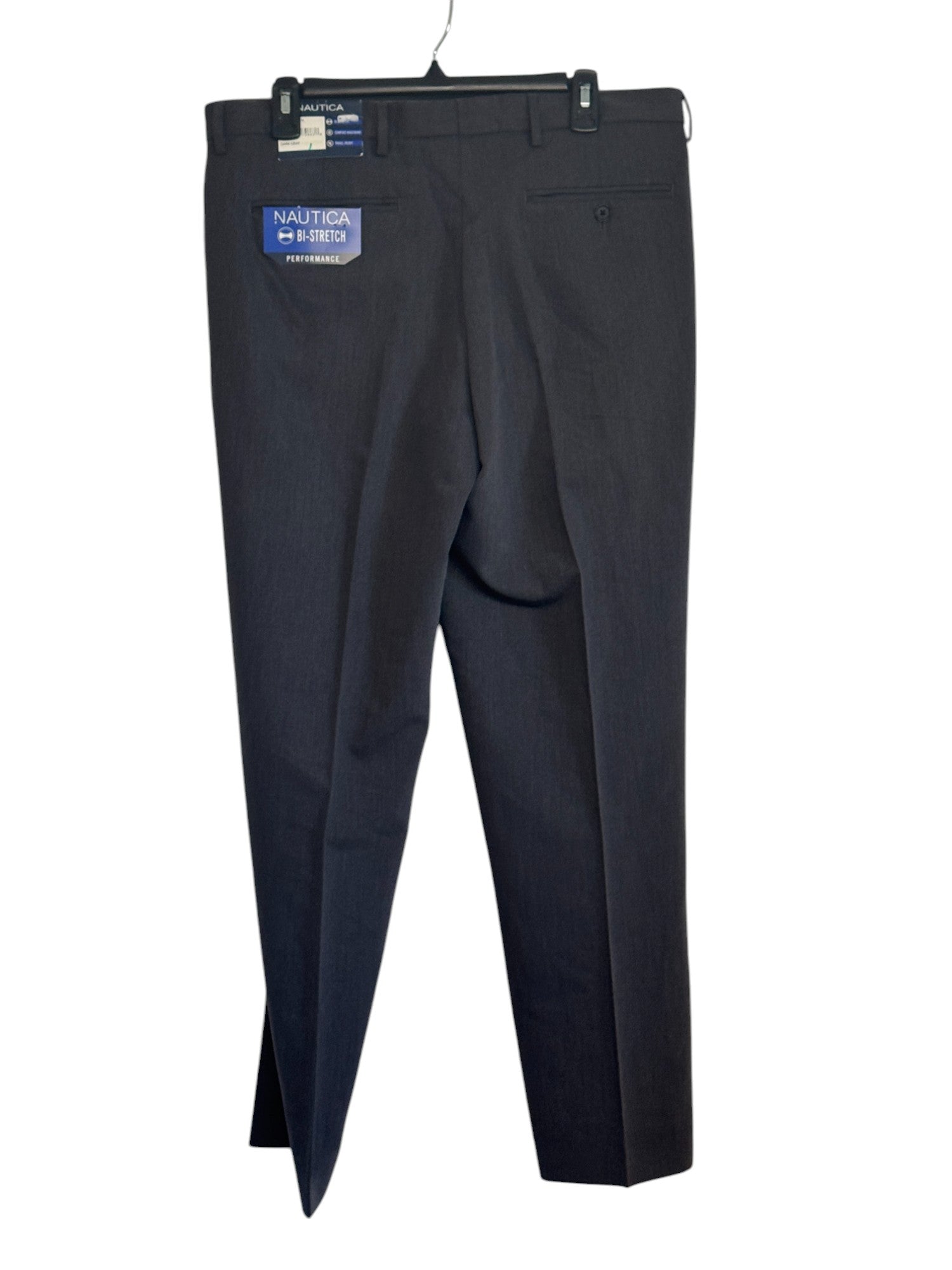 Nautica Mens Modern fit Dress Pants Pants 34 / 30 Dark Grey Solid Stretch