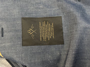 Hugo Boss Hesten Slim Fit Blazer Sport Coat 40R Dark Blue Wool Linen Blend