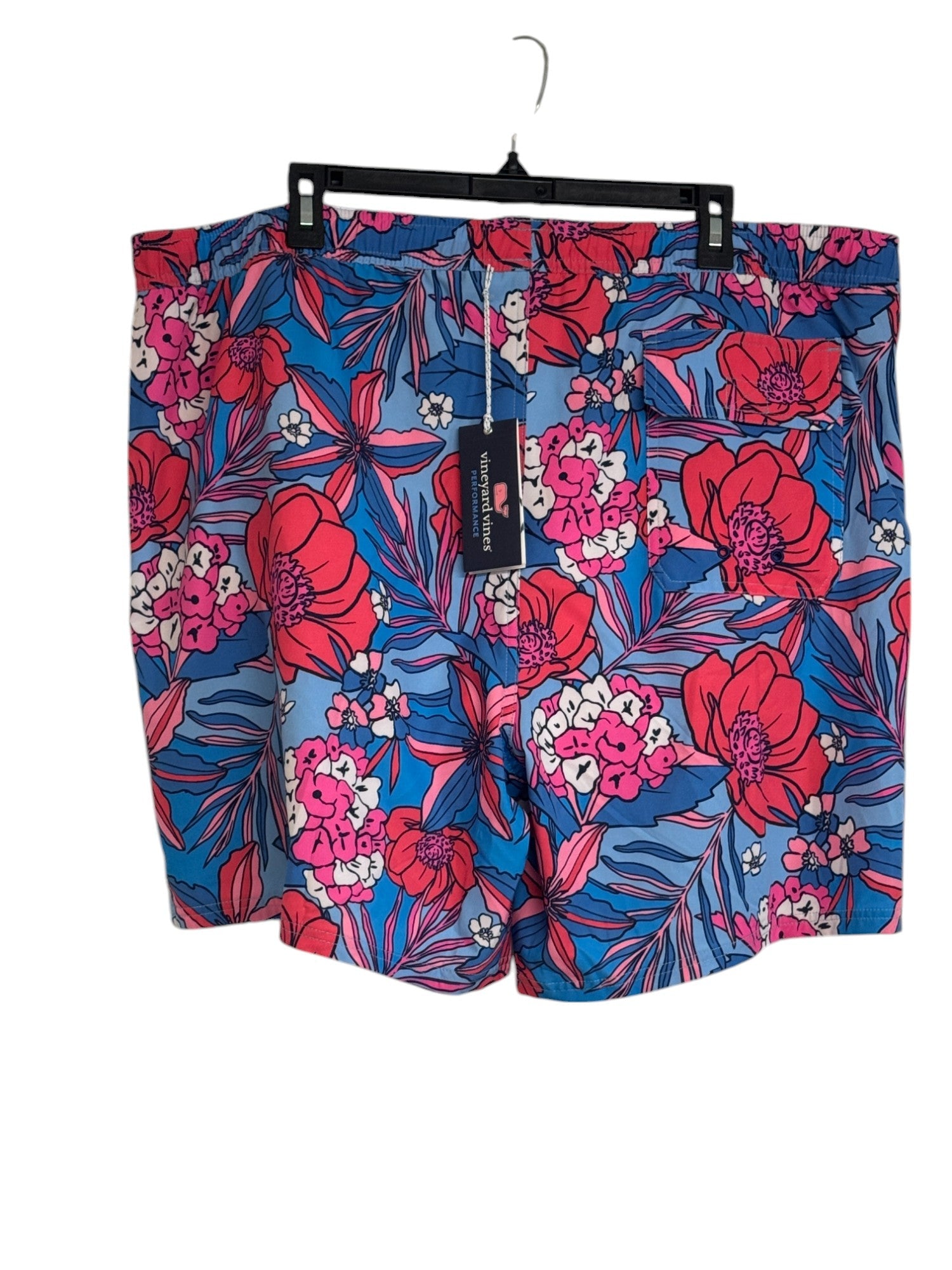 Vineyard Vines Chappy Swim Trunks Size XXL Floral Blue Red