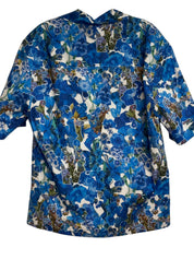 Marni Mens Hawaiian Poplin Short Sleeve Button Up Shirt EU 46 US Small Bluee