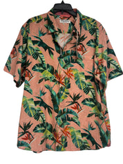 Tommy Bahama Mens Nova Wave Hawaiian Button Shirt XL Pink Short Sleeve