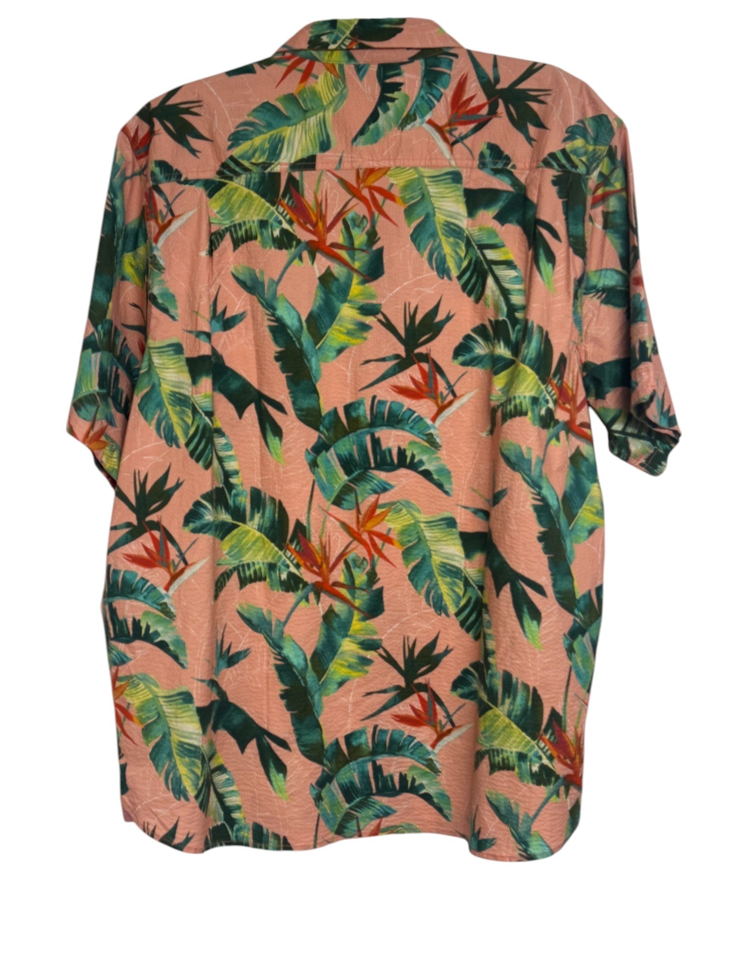 Tommy Bahama Mens Nova Wave Hawaiian Button Shirt XL Pink Short Sleeve