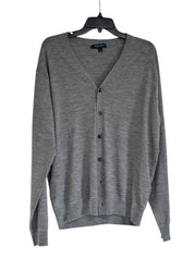 Peter Millar Mens Regular fit Cardigan Sweater Large Grey Solid