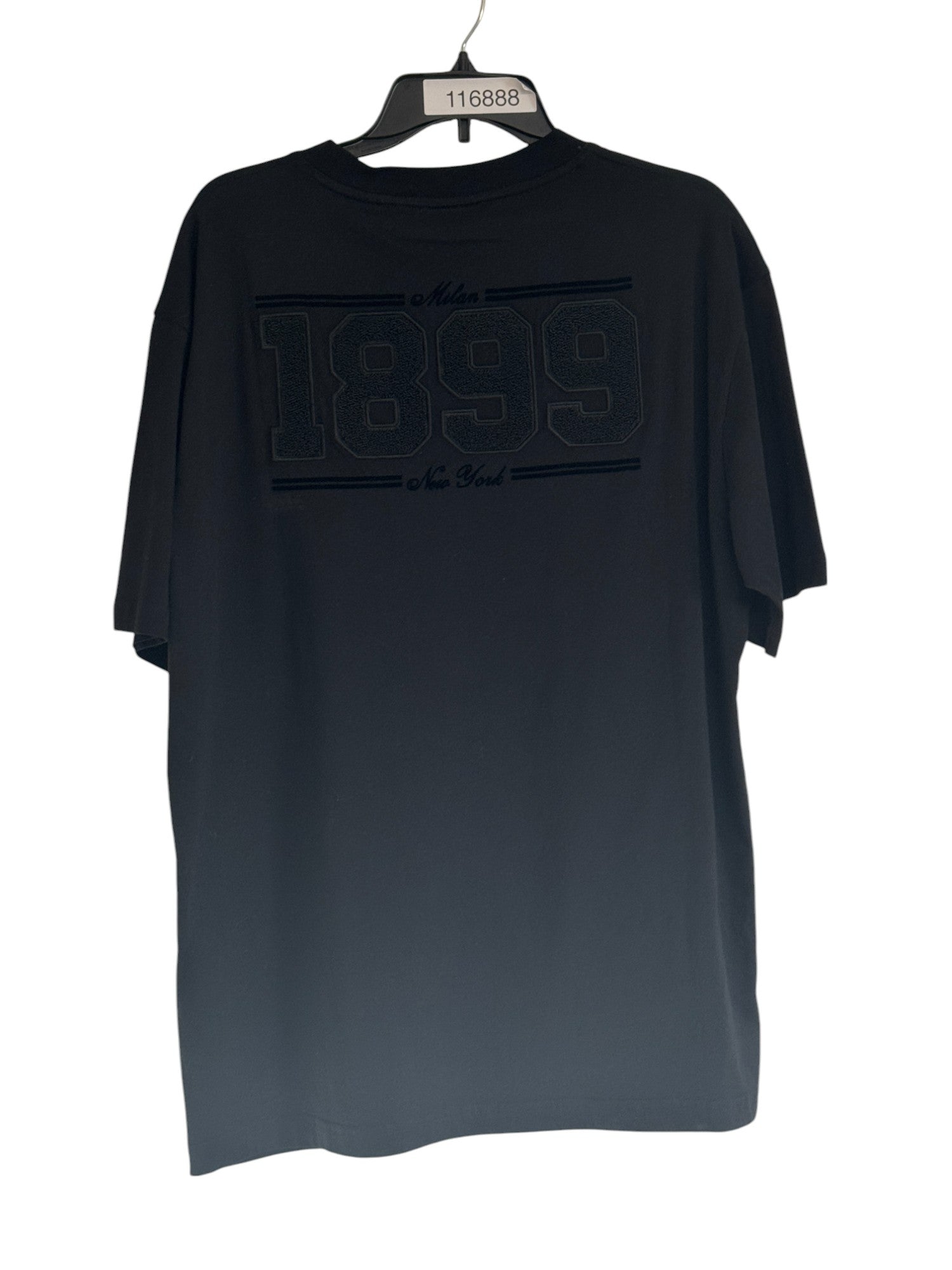 AC Milan Men Regular fit Short Sleeve T-Shirt Shirt XL Black Solid