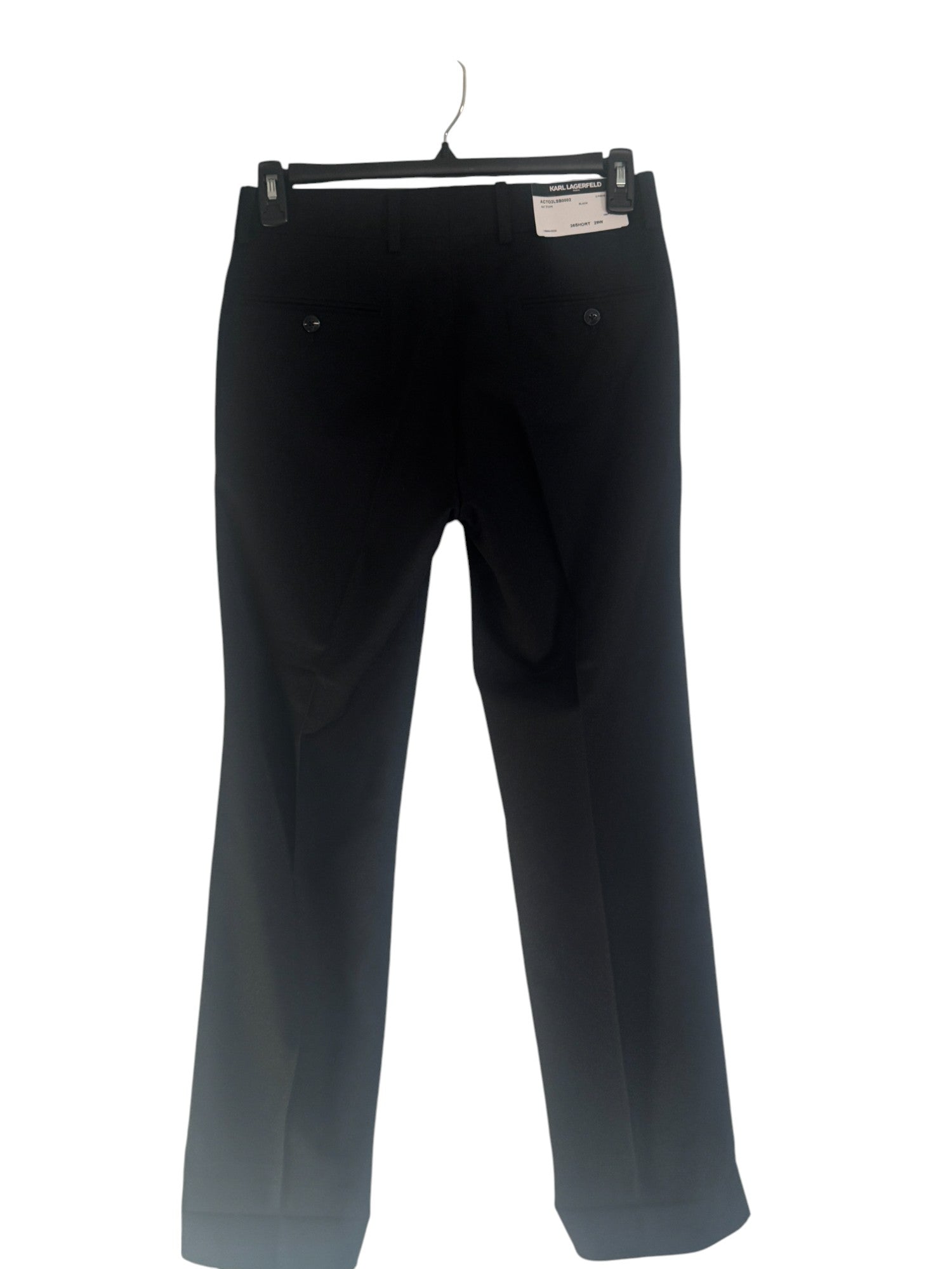 Karl Lagerfeld Mens Modern fit 2 Piece Tuxedo Suit 42 R / 35 Waist Black Stretch