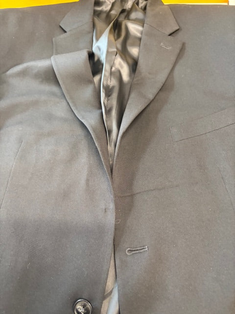 Perry Ellis Portfolio Mens Modern fit 2 Piece Suit 44 S / 37 Waist Black Stretch