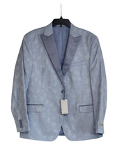 Alfani Mens Slim fit Suit Jacket Blazer 46 R Light Blue Solid