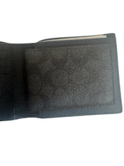 COACH 3 In 1 Wallet With Signature Canvas Interior Black