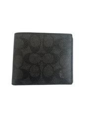 COACH 3-in-1 in Signature Men's Handbags Charcoal/Black Canvas/Leather