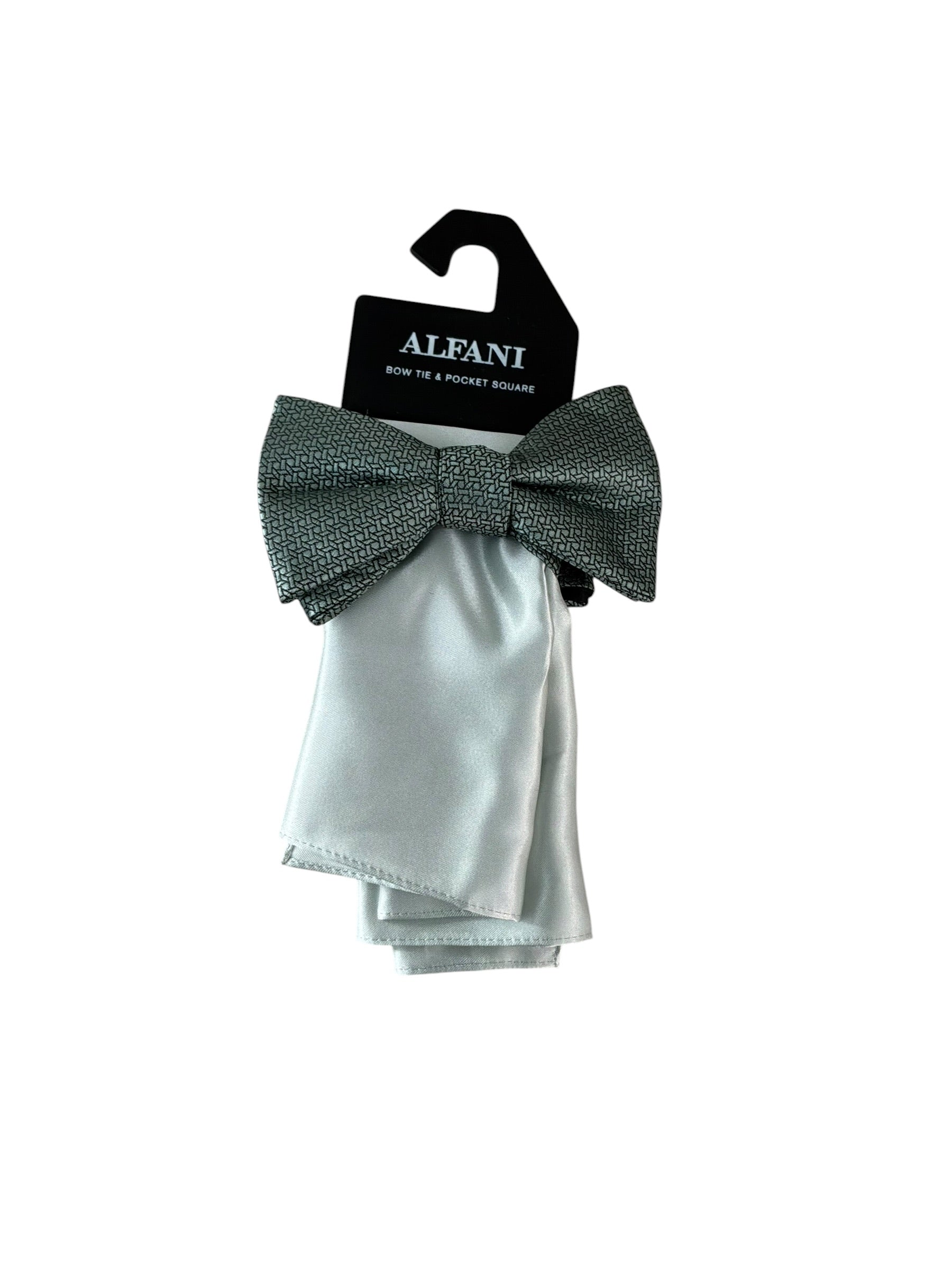 Alfani Men's 2-Pc. Bow Tie & Pocket Square Set Mint Green